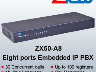 Продается IP PBX Zycoo ZX50-A8 И 2 VoIP телефона foto 1