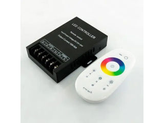 Controler bandă LED RGB 30A + panou tactil alb cu control radio foto 1