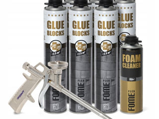 Adeziv-spumă pentru blocuri aplicabil cu pistolul FOME FLEX GLUE BLOCKS 750 ml