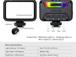 Мини трипод+RGB светильник/ Mini tripod + RGB lamp foto 5