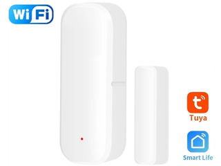 Умный Wi-Fi датчик открытия-закрытия дверей и окон, система оповещения с приложением Smart Life.     фото 2
