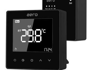 Termostat cu control WIFI Aero Black / White  - 2000 lei foto 2