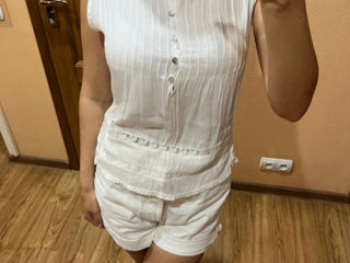 Белая блузка из хлопка S