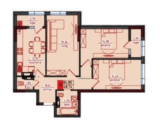 Apartament cu 3 camere,  Centru,  Ghidighici,  Chișinău mun. foto 1