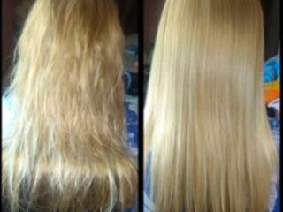 идеальные ровные волосы с помощу кератиновым выпрямление и лечение foto 6