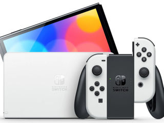 Nintendo Switch OLED + Joy-Con (White) Nou! foto 1