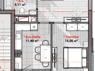 Apartament cu 1 cameră, 51 m², Râșcani, Chișinău foto 6