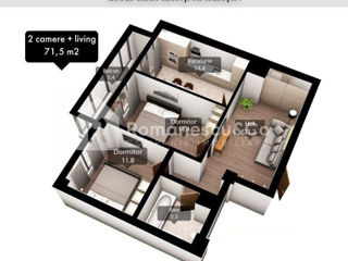 Apartament cu 2 camere, 71 m², Râșcani, Chișinău foto 2