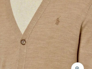 Polo Ralph Lauren 100% Merino Wool Cardigan Logo Size M New foto 4