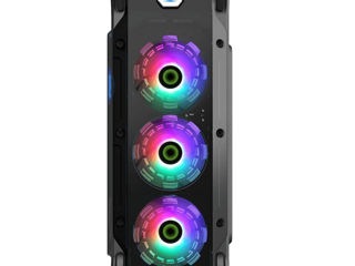 Case Atx Gamemax Starlight Frgb, W/O Psu, 4X120Mm Rgb Fans,Fan Controller,Transparent, Usb3.0, Black