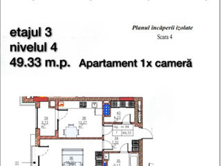 Apartament cu 1 cameră, 49 m², Botanica, Chișinău