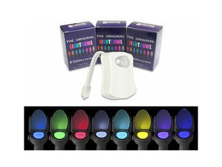 Ночник для унитаза, светодиодный светильник, активируемый движением. Имеет 8 разных цветов!!! foto 4