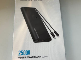 Veger Power Bank 25000 mAh, încărcător portabil 100 W, încărcare rapidă, intrare și ieșire USB C foto 5