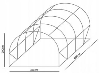 Sera 6x3x2 m,tip tunel, pentru gradina, folie cu protectie UV4, ferestre, verde  -  Electron.md foto 7