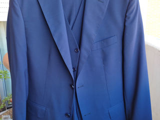 Новый костюм шерсть  72/102  , тройка темно  синий  , для высок., школьника,  студента  . foto 2