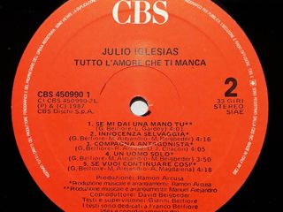 Vinyl Julio Iglesias ( Tutto L'Amore Che Ti Manca ) foto 8