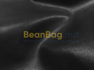 BeanBag Piramida XL din Ecopiele culoare neagra foto 2