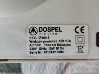 Вентилятор Dospel STYL 100, осевой, на подшипниках, очень тихий. foto 3