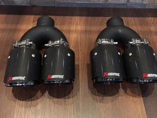 Насадки на глушитель Akrapovic, эксклюзивные насадки на глушитель M style Чёрные глянцевые / матовые foto 5