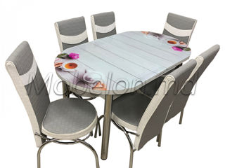 Set de bucatarie. Pretul include masa si scaune. Mai multe modele si culori pe site. foto 12
