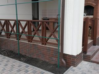 Balustrade din lemn  p/u terase, balcoane. Ограждения из дерева для терасс и балконов. foto 8