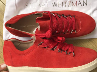 Дизайнерские сникерсы Stuart Weitzman, кожаные, новые, размер 41/41,5 foto 4