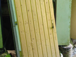 металлическая дверь правая утепленная, вагонка с 2 - мя замками (тяжелая) foto 2