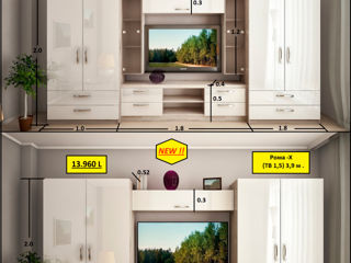 Credit ! Living luciu High Tech.Mobilier de la producator.Стенки глянец.Oт производителя foto 20