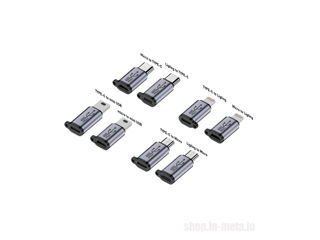 Adapter. Micro USB, female, male, USB-C, Lightning, Mini USB.
