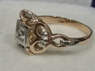 Женское золотое кольцо 750 пробы.Inel din aur 750pr. foto 8