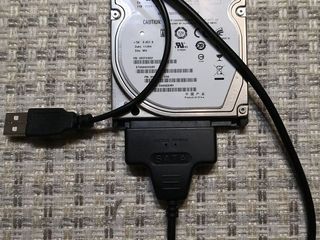 Кабель-адаптер HDD/SSD 2.5" SATA to USB, USB to DVDrom mini SATA. foto 1