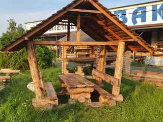 Foișoare bănci mese leagăne stil rustic Изделия из массива дерева . foto 3