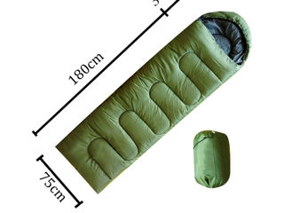 Большой спальный мешок+ одеяло+ подушка-капюшон! Размер: 210х75 см. Sac pentru dormit. foto 5
