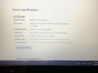 Asus Rog ZX50VW i7-6700HQ nVIDIA GTX960M gaming laptop foto 3