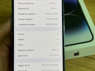 Iphone 14 Pro 256gb E-sim Purple , tot setul ! Original ! garantie ! foto 4