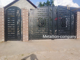 Porți și garduri metalice traforate direct de la producator foto 4