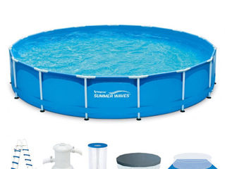 Cel mai bun preț la piscina "Mega Summer Waves" cu pompa de filtrare 457x122cm  - livrăm !!!