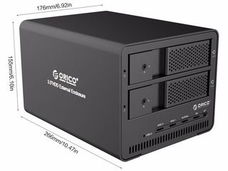 ORICO 9528RU3-BK Aluminum USB3.0 RAID 2-bay 3.5'' HDD. Внешный бокс для накопителей. foto 3