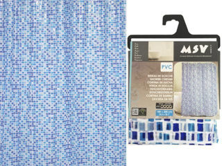 Perdea Pentru Dus 180X200Cm Msv "Mozaika" Albastra Pvc