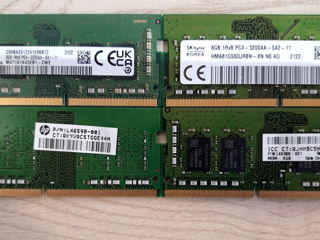 250 леев от 2x штук DDR4 Оперативка память для ноутбуков 3200 Samsung! 8 GB foto 2