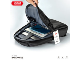 XO CB02 15,6-дюймовая сумка для компьютера, черная (боковой USB-порт, быстрая зарядка) foto 6