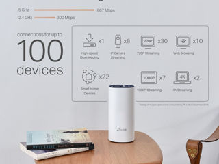 Sistem Mesh WiFi TPLink Deco P9 3pack Dual-Band Wi-Fi + Powerline AC1200 + AV1000 foto 3