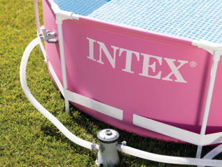 Intex Бассейн Pink Metal Frame 244х76 см, 2843 л, металлический каркас фото 3
