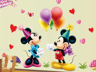 Sticker cu Mickey si Minnie Mouse de pus pe perete abtipild jocuri jucarii Disney copii bebe foto 2