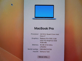 MacBook Pro A1707 15" / 2017 / 16 Gb / 256 GB / 387 cycles foto 7