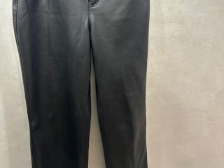 Pantaloni Mango de piele mar M