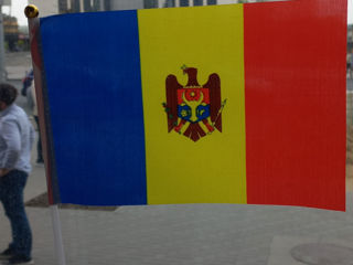 Stegulete Republica Moldova si Uniunea Europeana 22*14 cm cu baghet foto 3