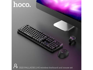 Set tastatură și mouse fără fir Hoco DI25 PALLADIS 2.4G (versiunile în engleză și rusă) foto 2