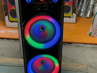 Boxe portative noi 50W . Iluminare Led , bluetooth , karaoke ! Livram ! foto 2