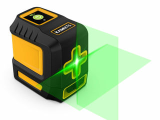 Удароустойчивый зеленый лазерный уровень (нивелир), в комплекте магнит и батарейки, защитный чехол! фото 1
